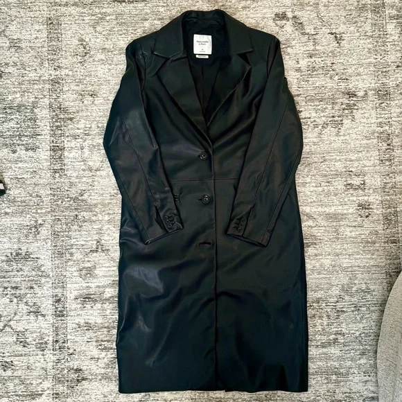 Abercrombie & Fitch Vegan Leather Coat NWOT - Picture 3 of 4